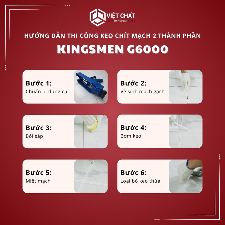 Keo chít mạch 2 thành phần KINGSMEN G6000