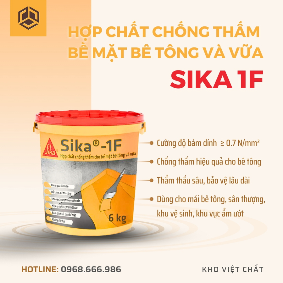 Hợp chất chống thấm bề mặt bê tông Sika 1F (18Kg)