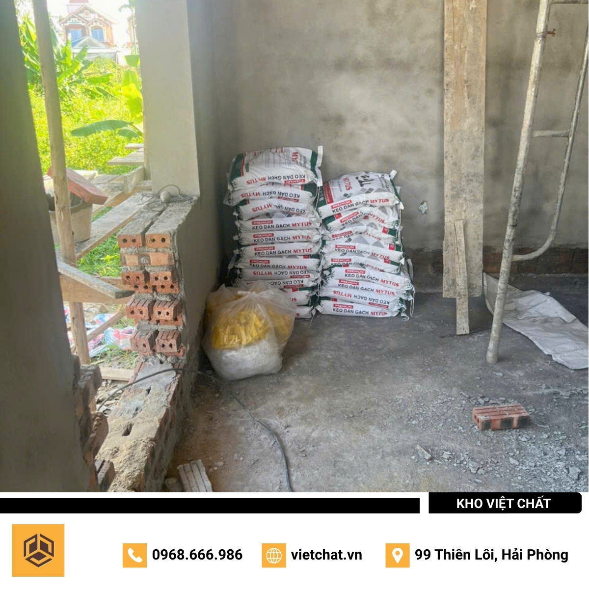 đơn hàng keo dán gạch Mytus mà Kho Việt Chất đã giao