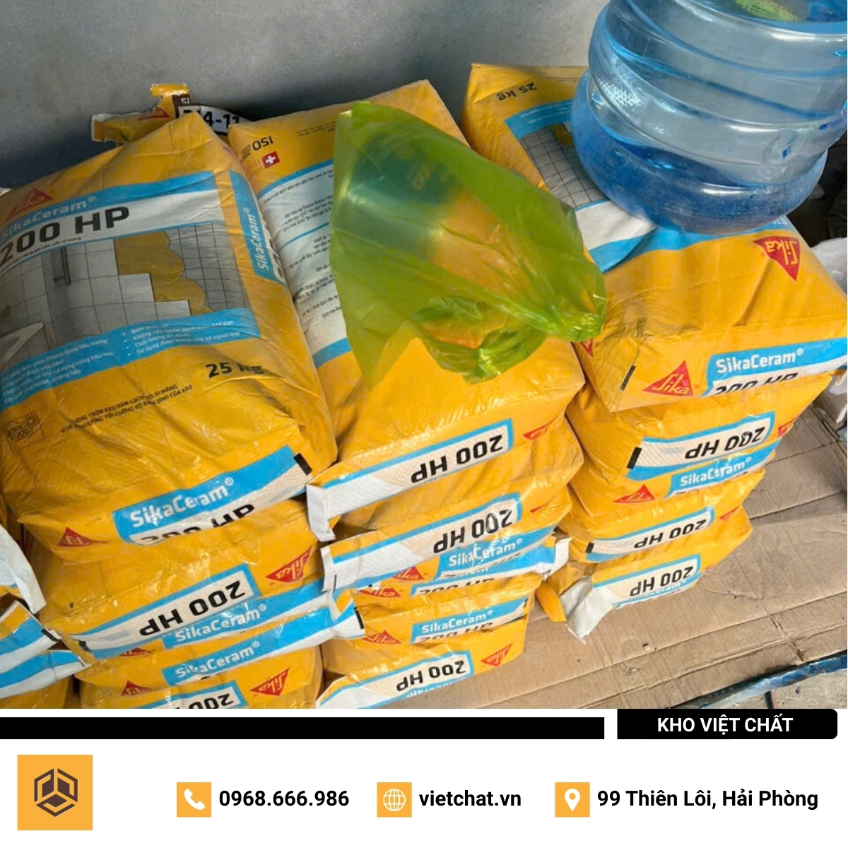 đơn hàng keo dán gạch SikaCeram-200 HP mà Kho Việt Chất đã giao