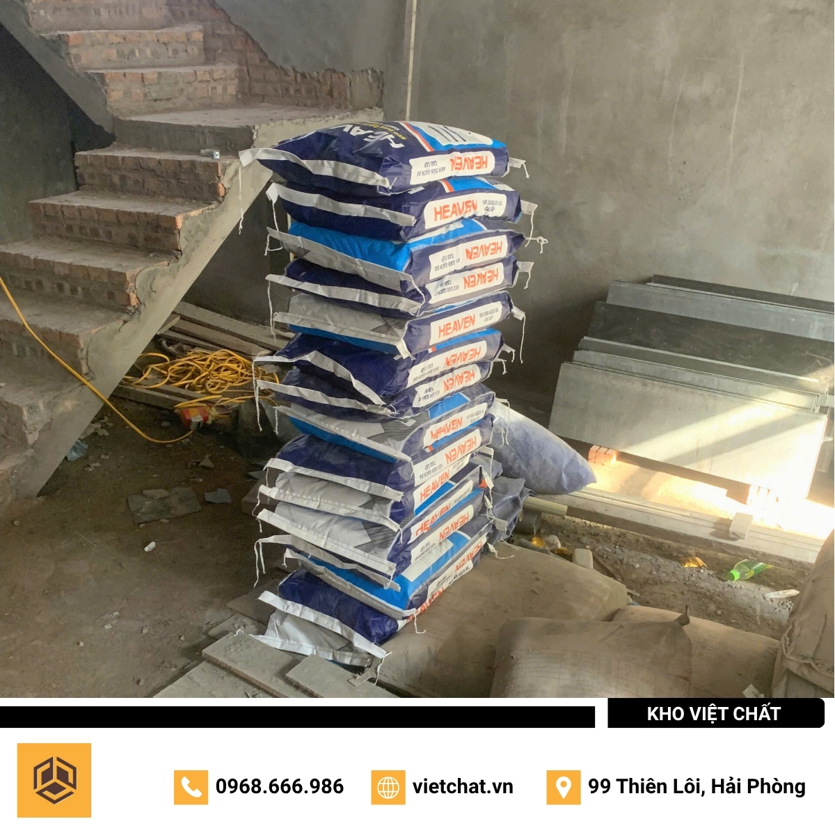 đơn hàng keo dán gạch Heaven mà Kho Việt Chất đã giao