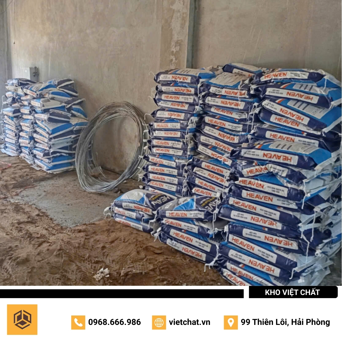 đơn hàng keo dán gạch Heaven mà Kho Việt Chất đã giao