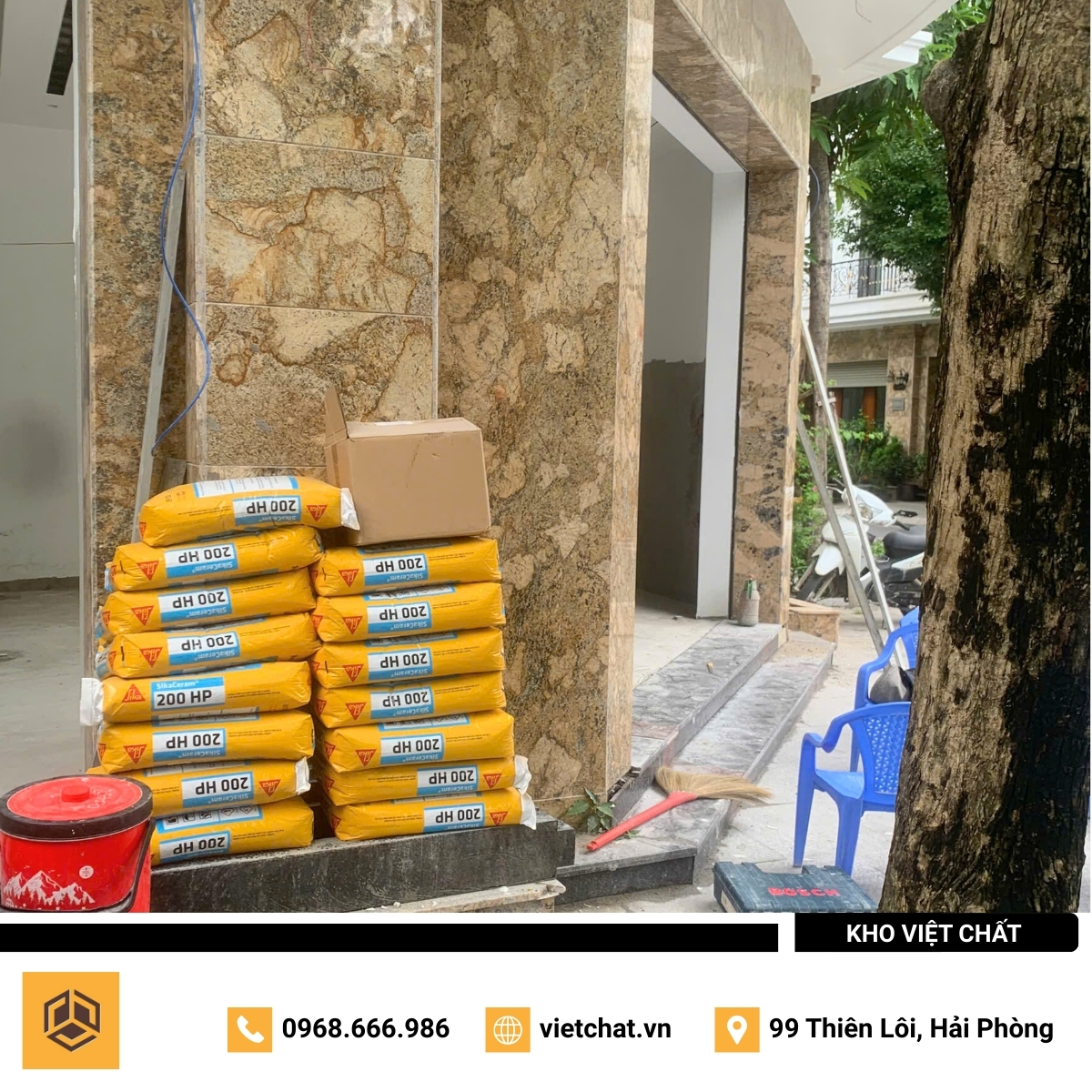 đơn hàng keo dán gạch SikaCeram-200 HP mà Kho Việt Chất đã giao