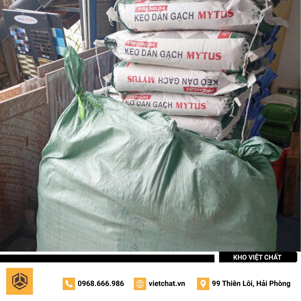 đơn hàng keo dán gạch Mytus mà Kho Việt Chất đã giao