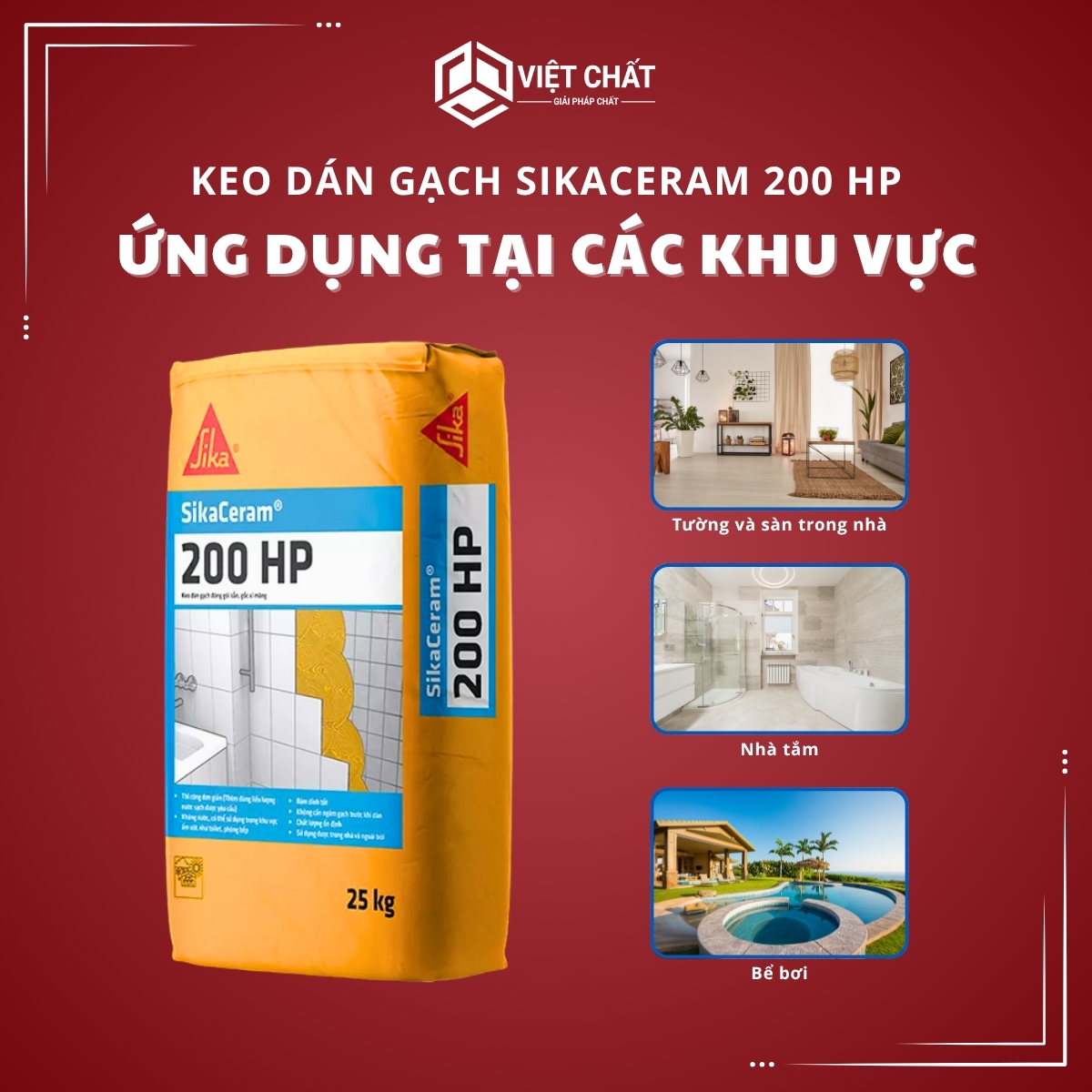 Ứng dụng của keo dán gạch SikaCeram-200 HP