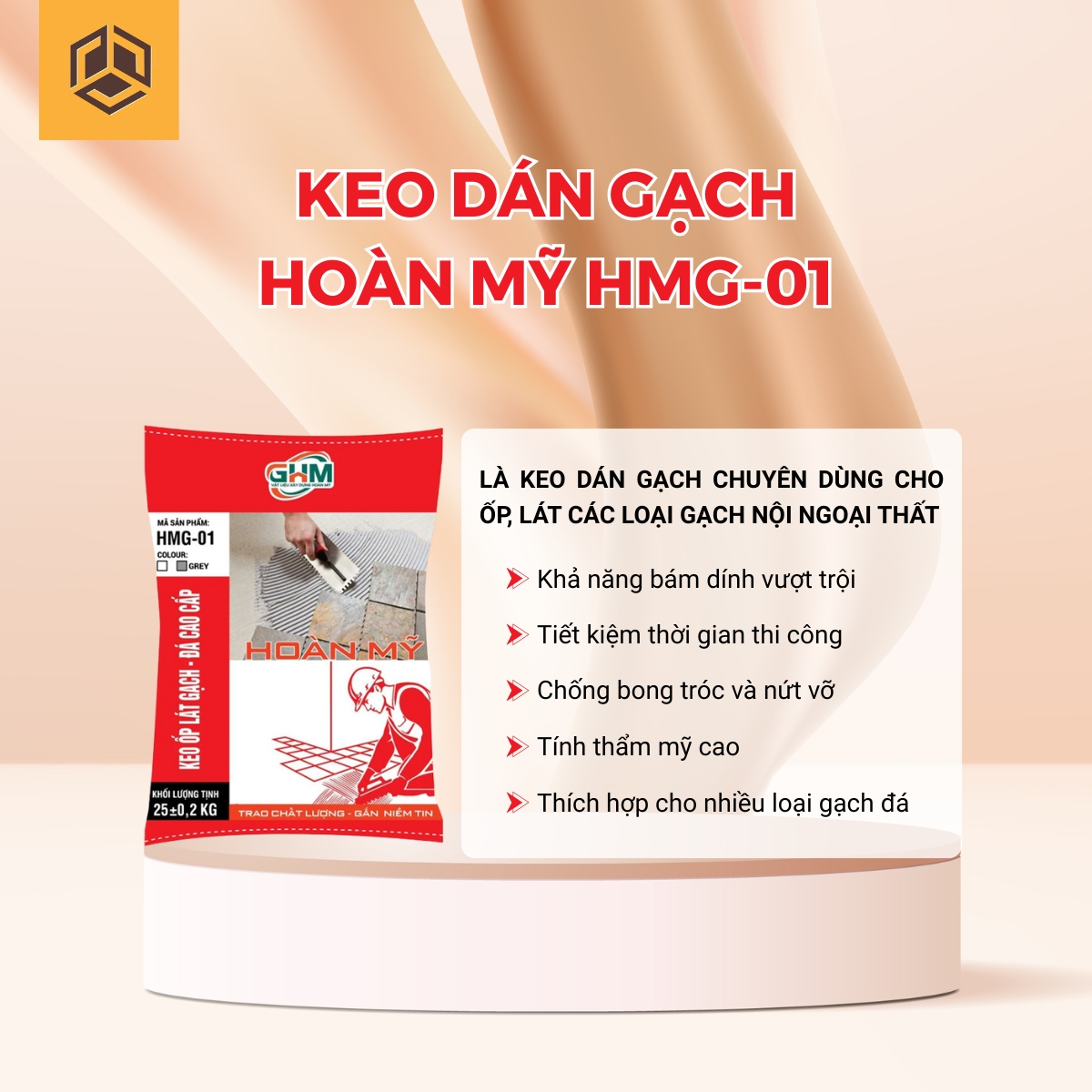 Keo dán gạch Hoàn Mỹ HMG-01