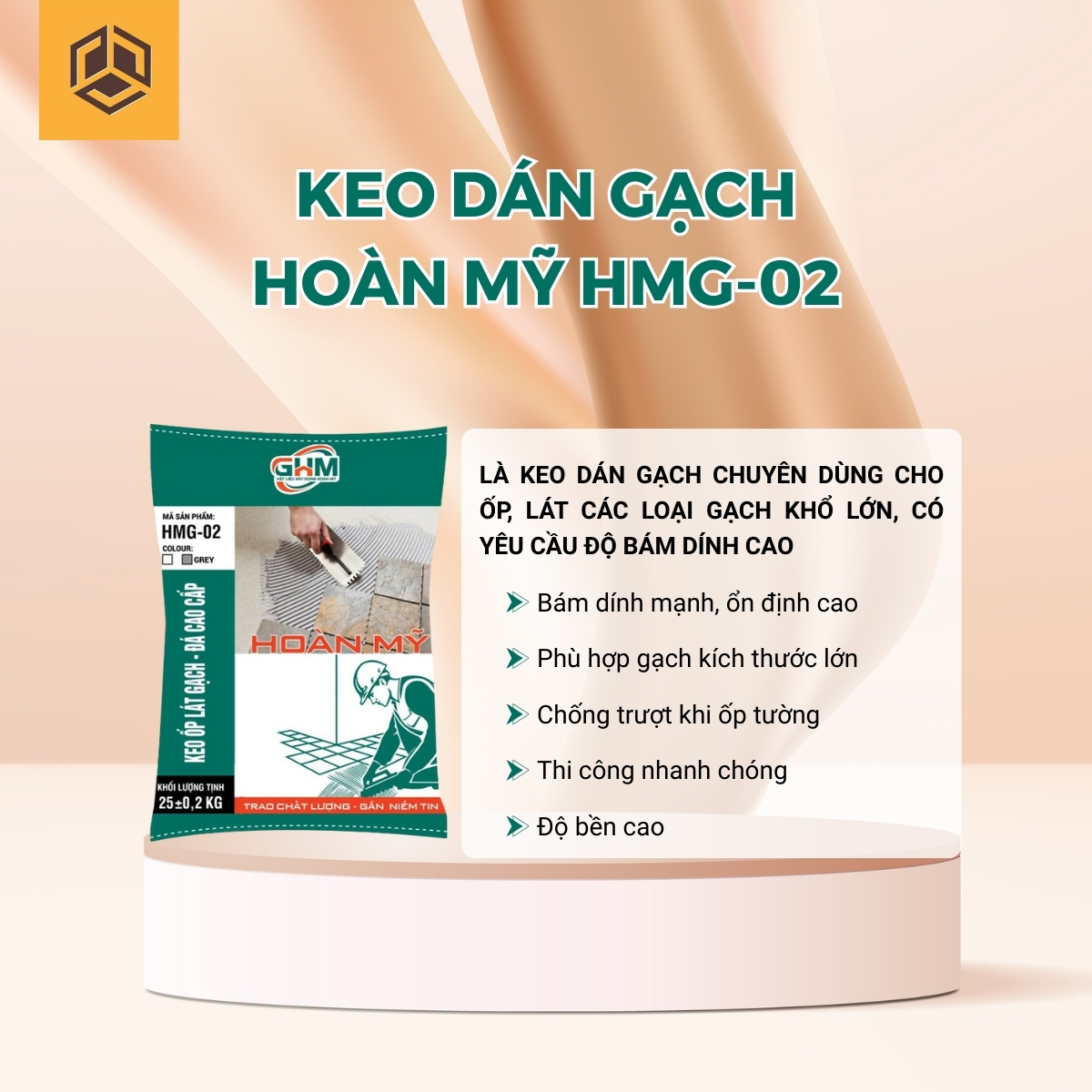 Keo dán gạch Hoàn Mỹ HMG-02