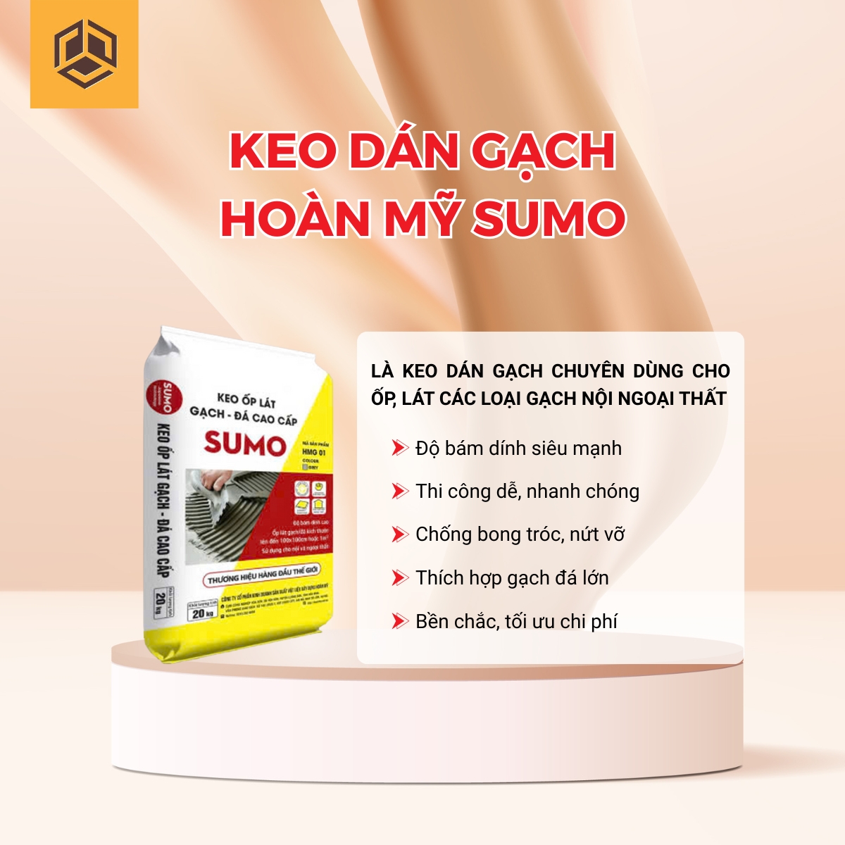 Keo dán gạch Hoàn Mỹ SUMO