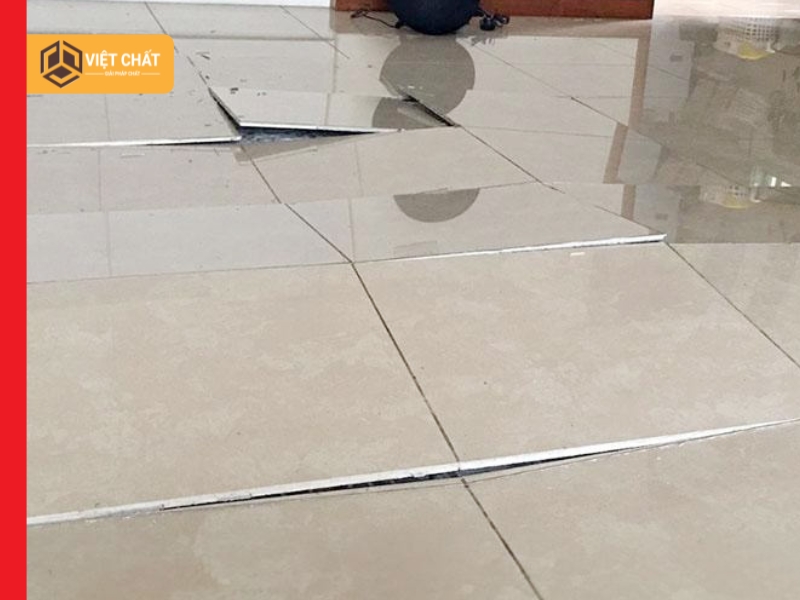 Hiện tượng gạch lát nền bị ộp, phồng, nứt vỡ