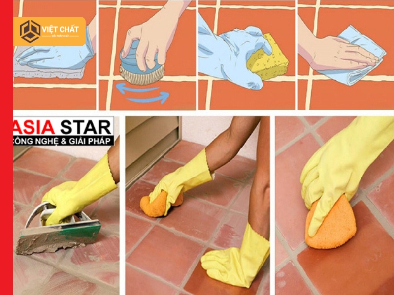 Các bước sử dụng chất tẩy xi măng Cemremover