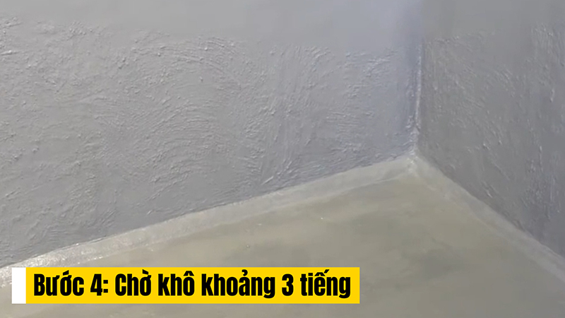 Hướng dẫn thi công màng chống thấm tường gốc Acrylic SikaCoat Plus: Bước 4: Chờ khô