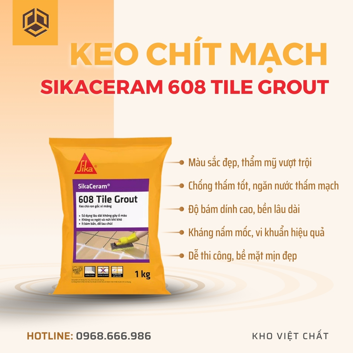 Keo chít mạch SikaCeram 608 Tile Grout
