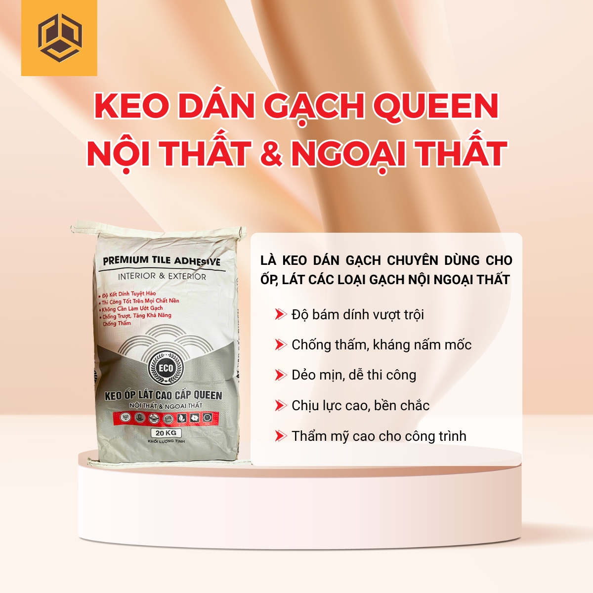 Keo dán gạch Queen